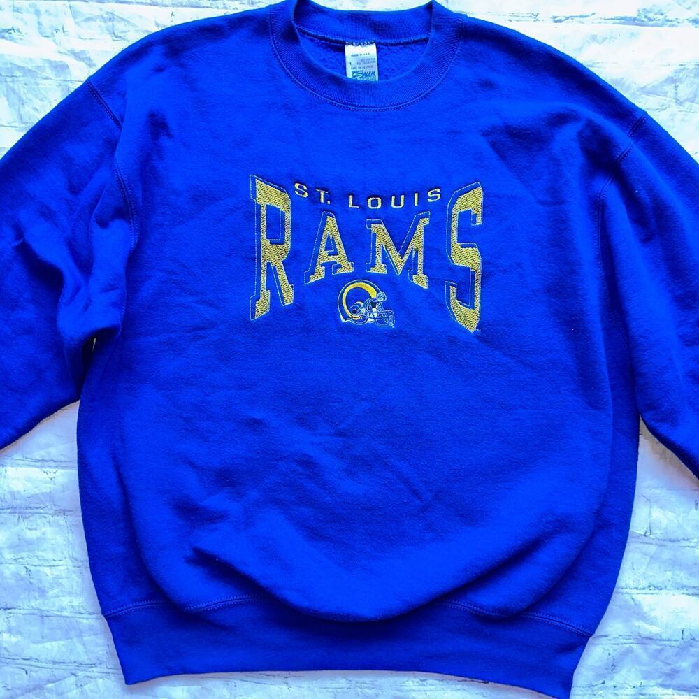 MINT Vintage 90s Unisex Adult Large Salem Sportswear St Louis Rams Sweatshirt